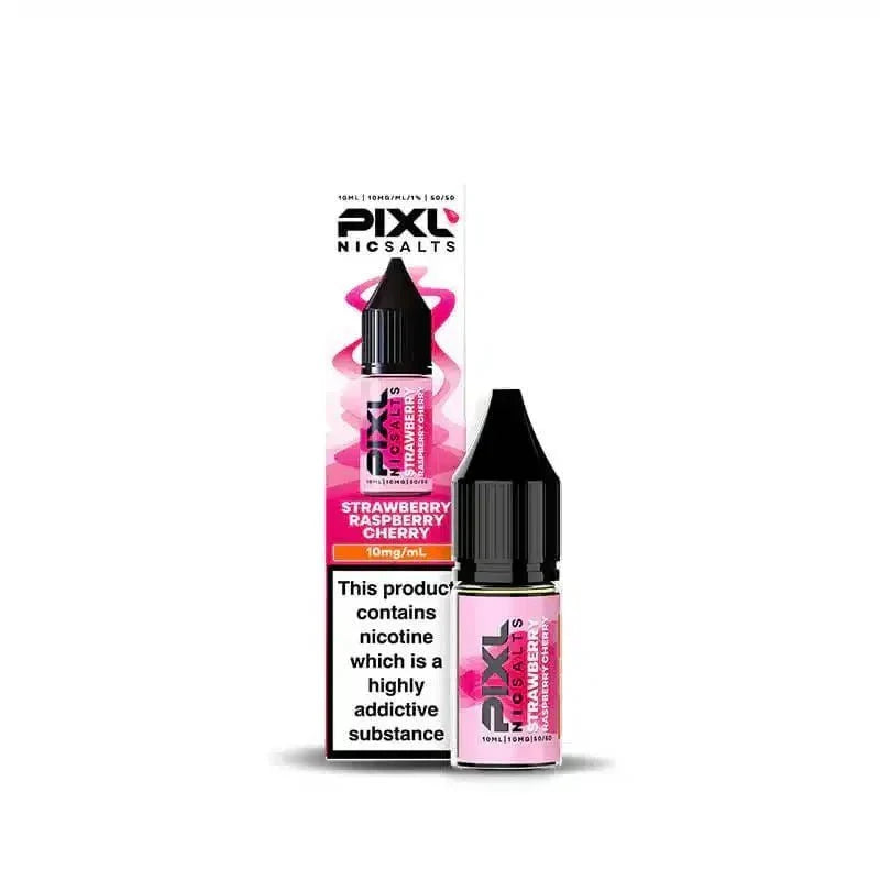 PIXL Nic Salt 10ml E - Liquids Box of 10 - bulk wholesale PIXL Nic Salt 10ml E - Liquids Box of 10 - Strawberry Raspberry Cherry - Direct Vape Wholesale