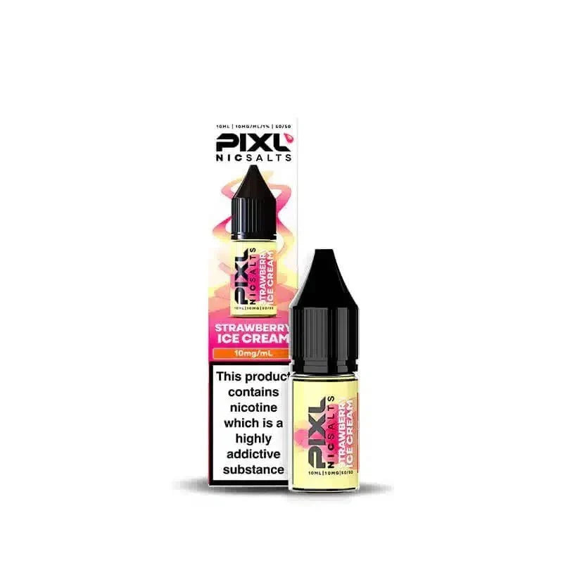 PIXL Nic Salt 10ml E - Liquids Box of 10 - bulk wholesale PIXL Nic Salt 10ml E - Liquids Box of 10 - Strawberry Ice Cream - Direct Vape Wholesale
