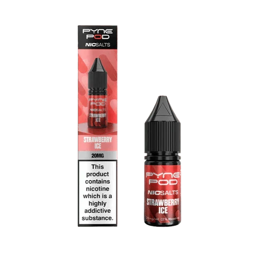 Pyne Pod Nic Salts 10ml E-liquid Box of 10 - bulk wholesale Pyne Pod Nic Salts 10ml E-liquid Box of 10 - Strawberry Ice - Direct Vape Wholesale