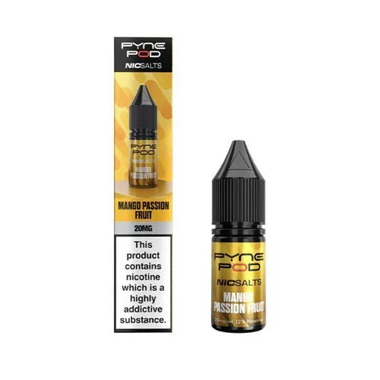Pyne Pod Nic Salts 10ml E-liquid Box of 10 - bulk wholesale Pyne Pod Nic Salts 10ml E-liquid Box of 10 - Mango Passion Fruit - Direct Vape Wholesale