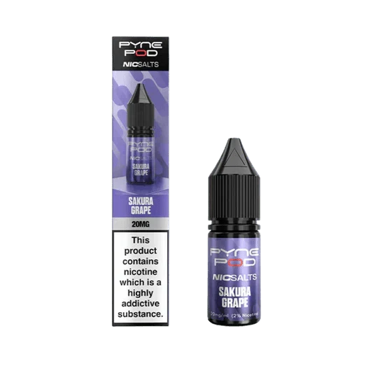 Pyne Pod Nic Salts 10ml E-liquid Box of 10 - bulk wholesale Pyne Pod Nic Salts 10ml E-liquid Box of 10 - Sakura Grape - Direct Vape Wholesale
