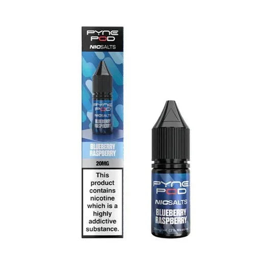 Pyne Pod Nic Salts 10ml E-liquid Box of 10 - bulk wholesale Pyne Pod Nic Salts 10ml E-liquid Box of 10 - Blue Raspberry - Direct Vape Wholesale