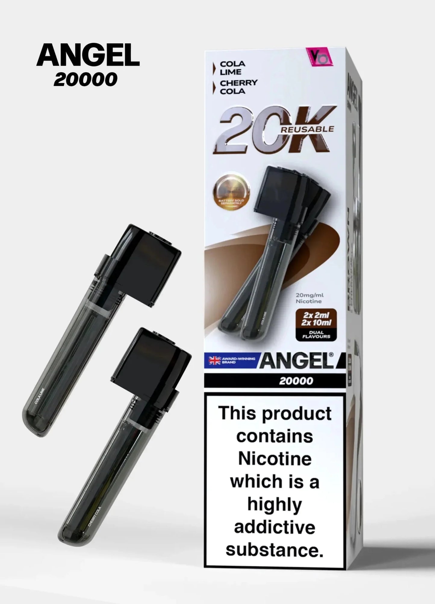 Vapes Bars Angel 20000 Prefilled Pods Box of 5 - #Simbavapeswholesale#