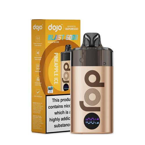Buy Vaporesso Dojo Blast 6000 Vape Kit Box of 5 Gold-Pineapple Ice