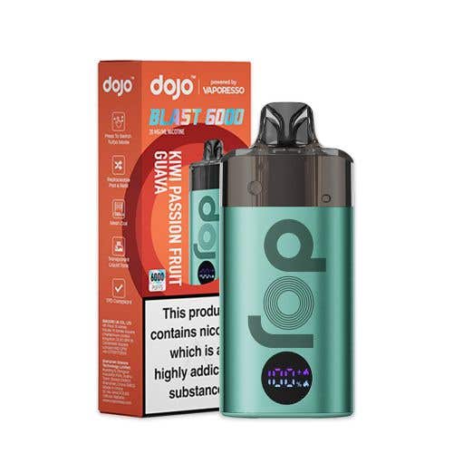 Buy Vaporesso Dojo Blast 6000 Vape Kit Box of 5 Green-Kiwi Passionfruit Guava