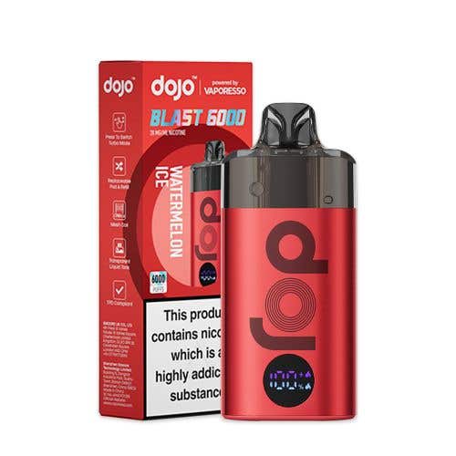 Buy Vaporesso Dojo Blast 6000 Vape Kit Box of 5 Red-Watermelon Ice